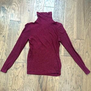 Madewell turtleneck red and navy size small